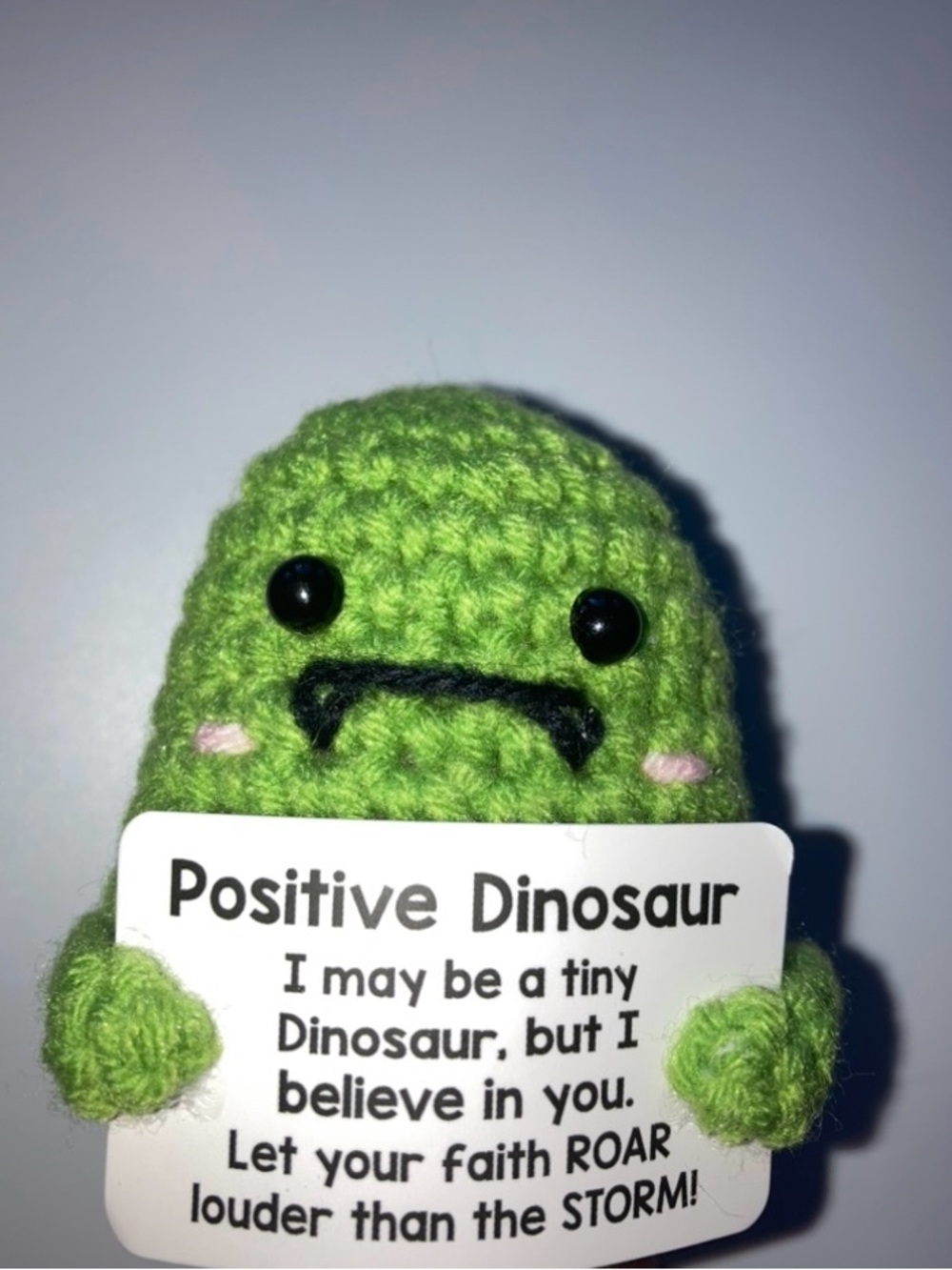 NEW super cute positive emotional support crochet gift, dinosaur